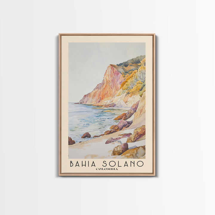 Bahia Solano, Colombia Watercolor Print, Vacation Gift, Colombia Wall Art, Beach Painting, Beach Decor, Beach Or Lakehouse Art