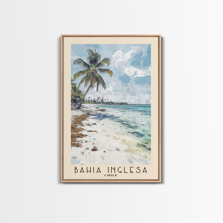 Bahia Inglesa, Chile Watercolor Print, Vacation Gift, Chile Wall Art, Vacation Wall Art, Vacatation Memories, Beach Decor, Beach Or Lakehouse Art