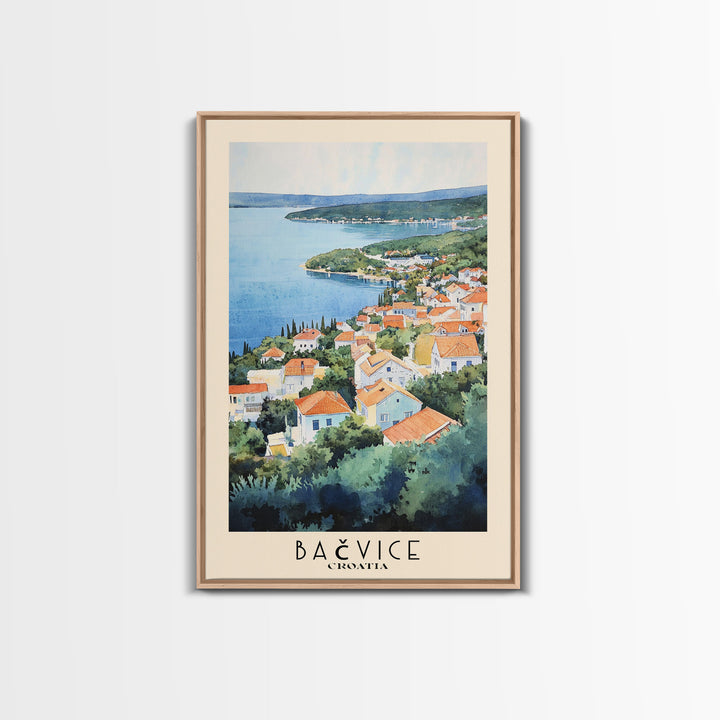 Bačvice, Croatia Watercolor Beach Print, Vacation Gift, Croatia Wall Art, Beach Painting, Beach Decor, Beach Painting