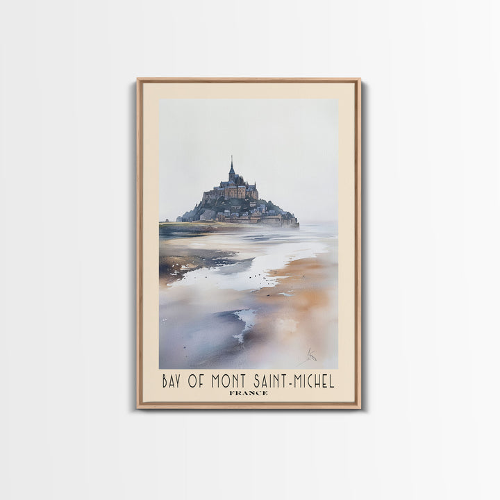 Bay of Mont Saint-Michel, France Watercolor Print, Vacation Gift, France Wall Art, Beach Painting, Beach Decor, Beach Or Lakehouse Art