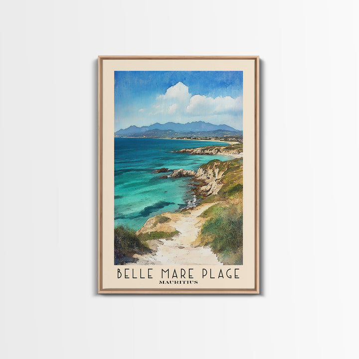 Belle Mare Plage, Mauritius Watercolor Print, Vacation Gift, Mauritius Wall Art, Beach Painting, Beach Decor, Beach Or Lakehouse Art