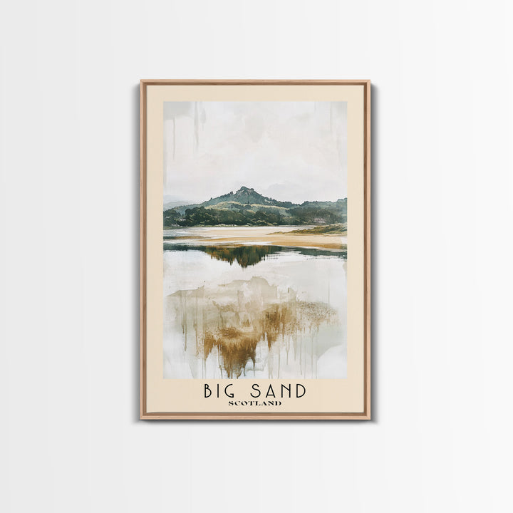 Big Sand, Scotland Watercolor Beach Print, Vacation Gift, Scotland Wall Art, Beach Painting, Beach Decor, Beach Painting
