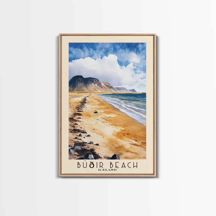 Búðir Beach, Iceland Watercolor Beach Print, Vacation Gift, Iceland Wall Art, Beach Painting, Beach Decor, Beach Painting