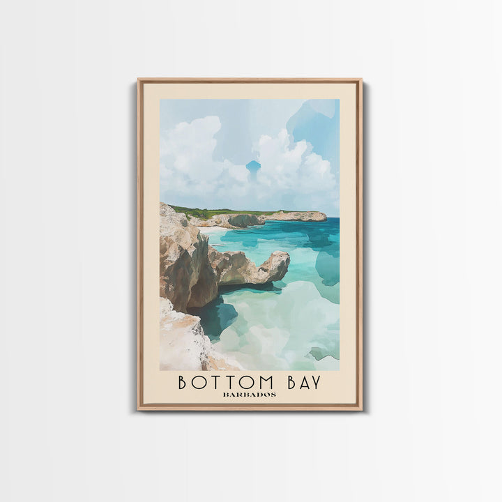 Bottom Bay, Barbados Watercolor Print, Vacation Gift, Barbados Wall Art, Vacation Wall Art, Vacatation Memories, Beach Decor, Beach Or Lakehouse Art
