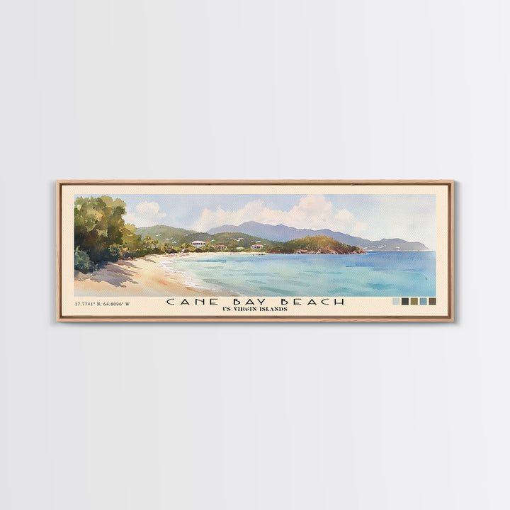 Cane Bay Beach, US Virgin islands Watercolor Beach Print, Vacation Gift, US Virgin islands Wall Art, Beach Painting, Beach Decor, Beach Painting