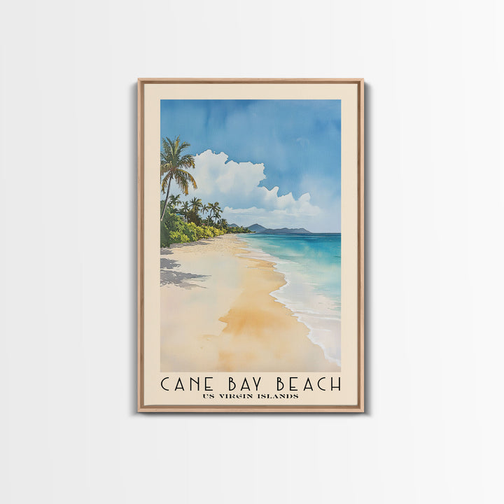 Cane Bay Beach, US Virgin islands Watercolor Beach Print, Vacation Gift, US Virgin islands Wall Art, Beach Painting, Beach Decor, Beach Painting