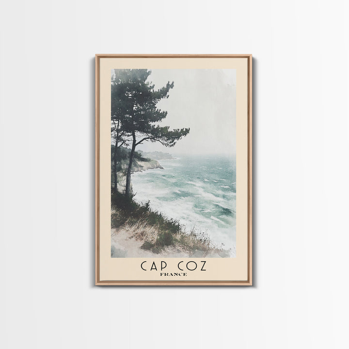 Cap Coz, France Watercolor Print, Vacation Gift, France Wall Art, Vacation Wall Art, Vacatation Memories, Beach Decor, Beach Or Lakehouse Art