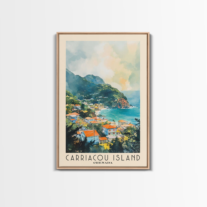 Carriacou Island, Grenada Watercolor Beach Print, Vacation Gift, Grenada Wall Art, Beach Painting, Beach Decor, Beach Painting