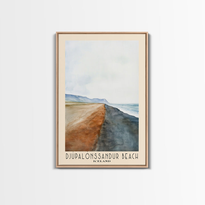 Djúpalónssandur Beach, Iceland Watercolor Print, Vacation Gift, Iceland Wall Art, Beach Painting, Beach Decor, Beach Or Lakehouse Art