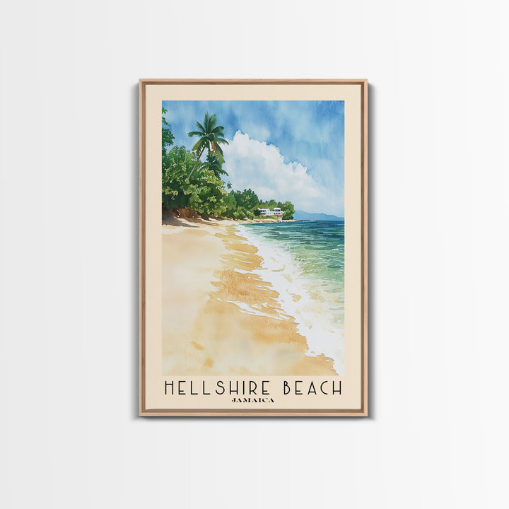 Hellshire Beach, Jamaica Watercolor Print, Vacation Gift, Jamaica Wall Art, Vacation Wall Art, Vacatation Memories, Beach Decor, Beach Or Lakehouse Art