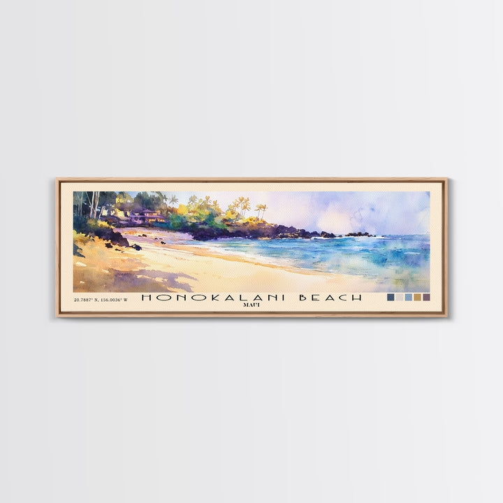 Honokalani Beach, Maui Watercolor Beach Print, Vacation Gift, Maui Wall Art, Beach Painting, Beach Decor, Beach Painting
