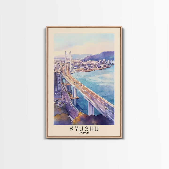 Kyushu, Japan Watercolor Print, Vacation Gift, Japan Wall Art, Vacation Wall Art, Vacatation Memories, Beach Decor, Beach Or Lakehouse Art