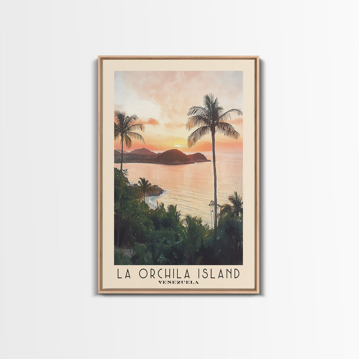 La Orchila Island, Venezuela Watercolor Beach Print, Vacation Gift, Venezuela Wall Art, Beach Painting, Beach Decor, Beach Painting