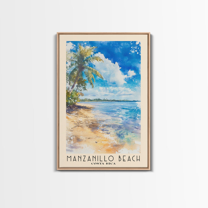 Manzanillo Beach, Costa Rica Watercolor Print, Vacation Gift, Costa Rica Wall Art, Vacation Wall Art, Vacatation Memories, Beach Decor, Beach Or Lakehouse Art