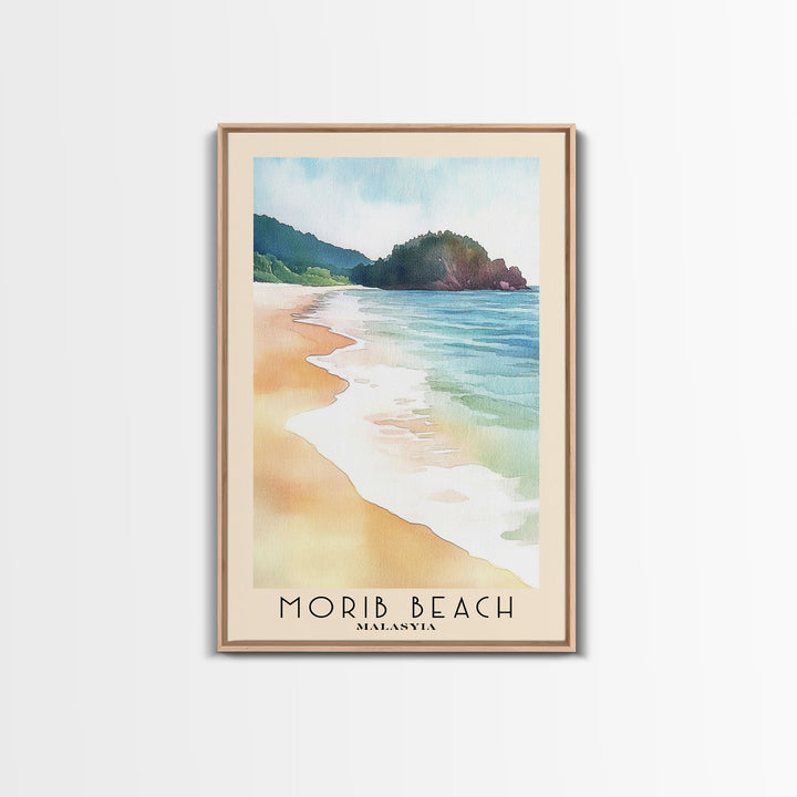 Morib Beach, Malasyia Watercolor Print, Vacation Gift, Malasyia Wall Art, Beach Painting, Beach Decor, Beach Or Lakehouse Art