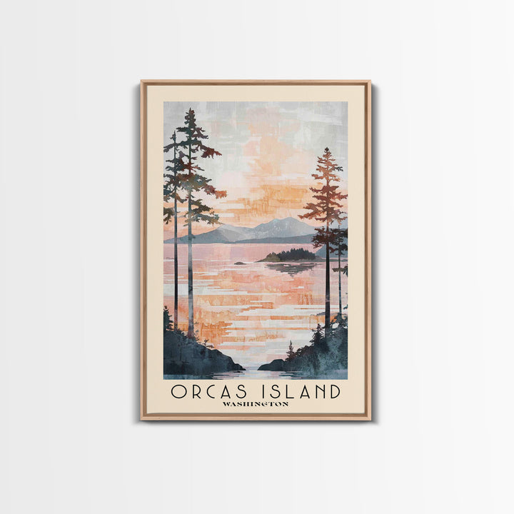 Orcas Island, Washington Watercolor Print, Vacation Gift, Washington Wall Art, Beach Painting, Beach Decor, Beach Or Lakehouse Art