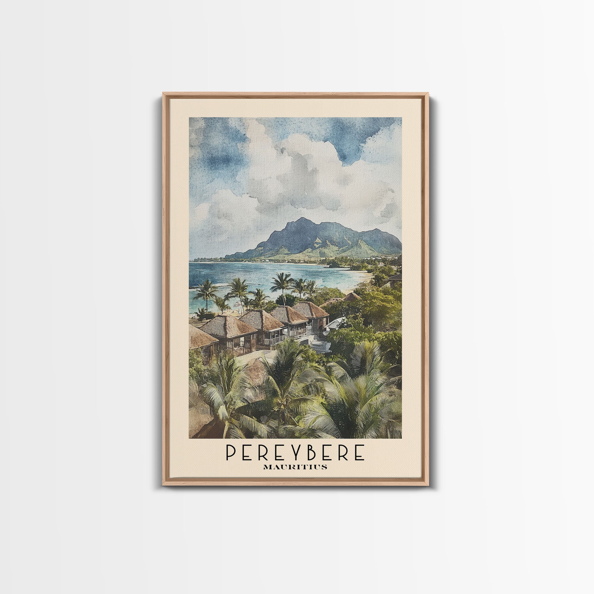 Pereybere, Mauritius Watercolor Print, Vacation Gift, Mauritius Wall A ...