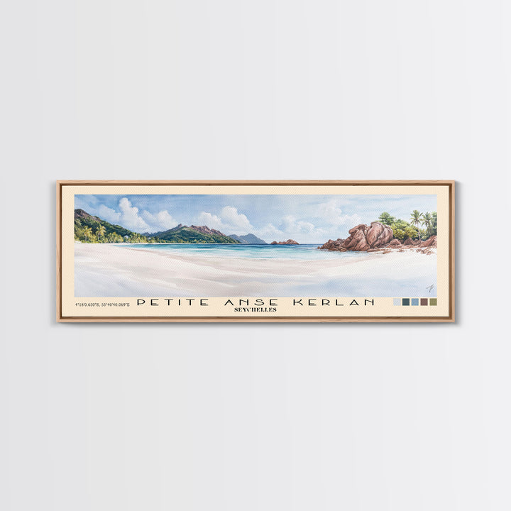 Petite Anse Kerlan, Seychelles Watercolor Print, Vacation Gift, Seychelles Wall Art, Beach Painting, Beach Decor, Beach Or Lakehouse Art