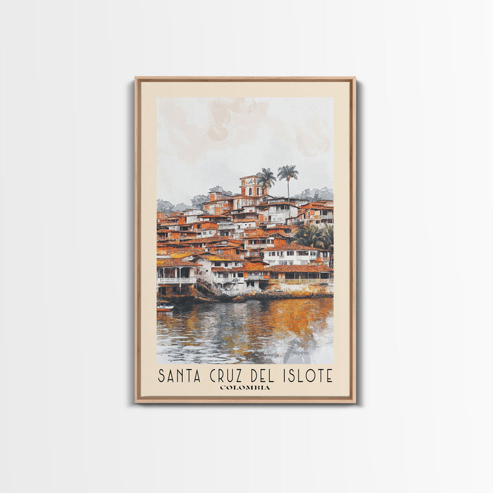 Santa Cruz del Islote, Colombia Watercolor Print, Vacation Gift, Colombia Wall Art, Vacation Wall Art, Vacatation Memories, Beach Decor, Beach Or Lakehouse Art