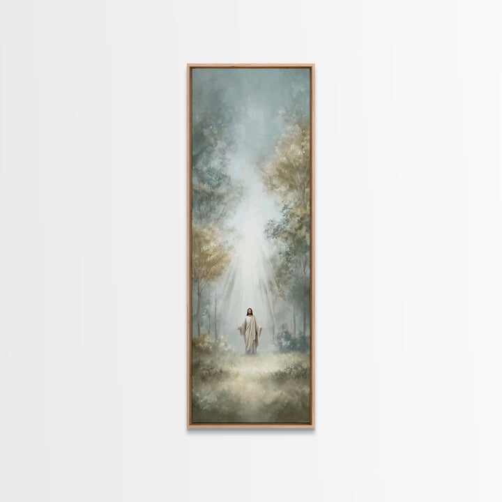 Light Of Mercy – Framed Canvas Print – Tall Narrow Wall Art – Christian Wall Art – Jesus Painting – Christian Art Canvas