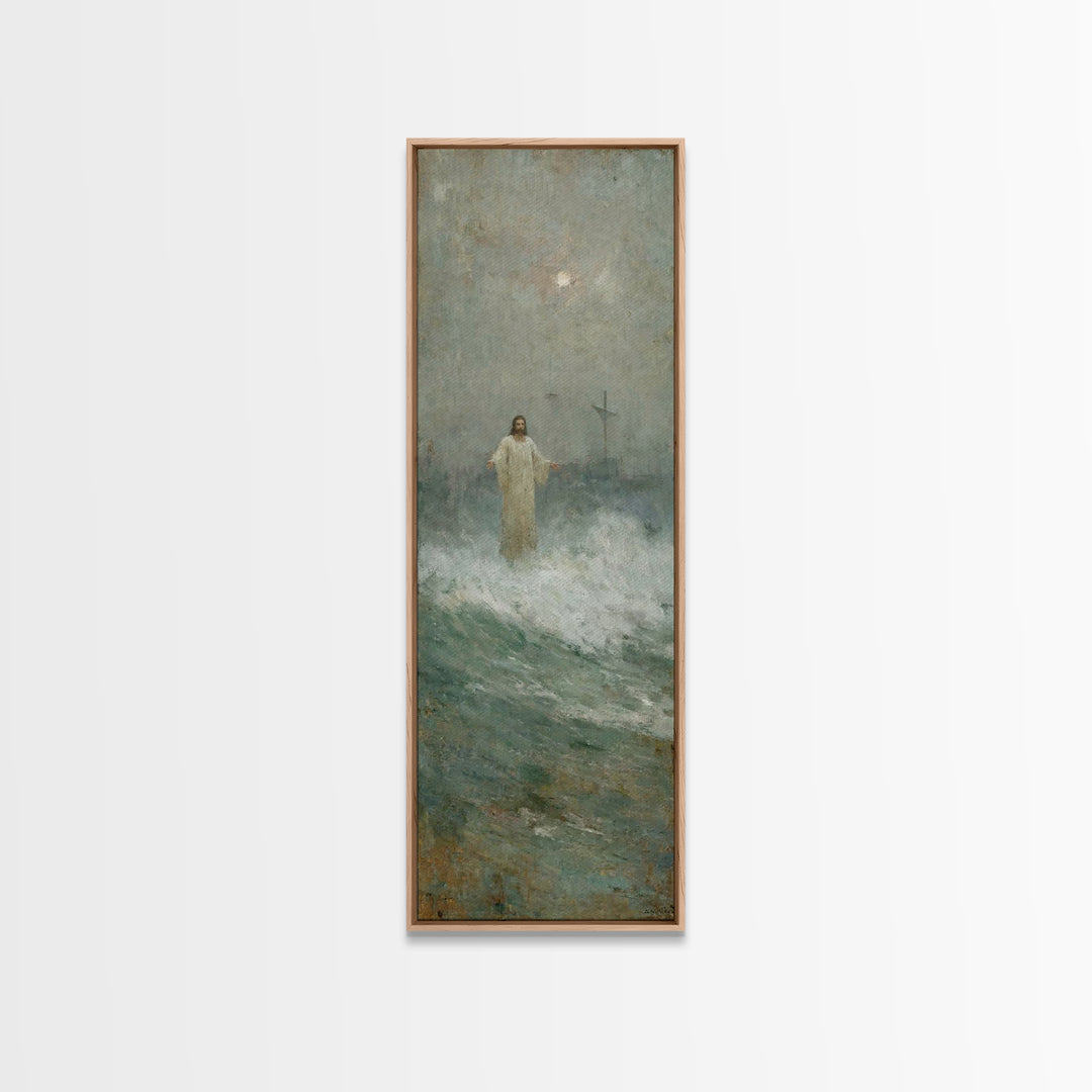 Children Of Grace, Framed Canvas Print, Tall Skinny Art Print, Christian Art Canvas, Christian Wall Art, Jesus Painting