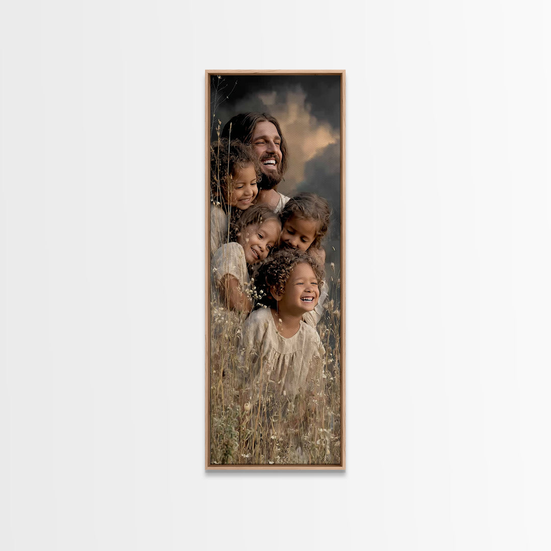 Circle Of Hope | Framed Canvas Print | Narrow Art | Christian Wall Art | Christian Art Canvas | Jesus Painting