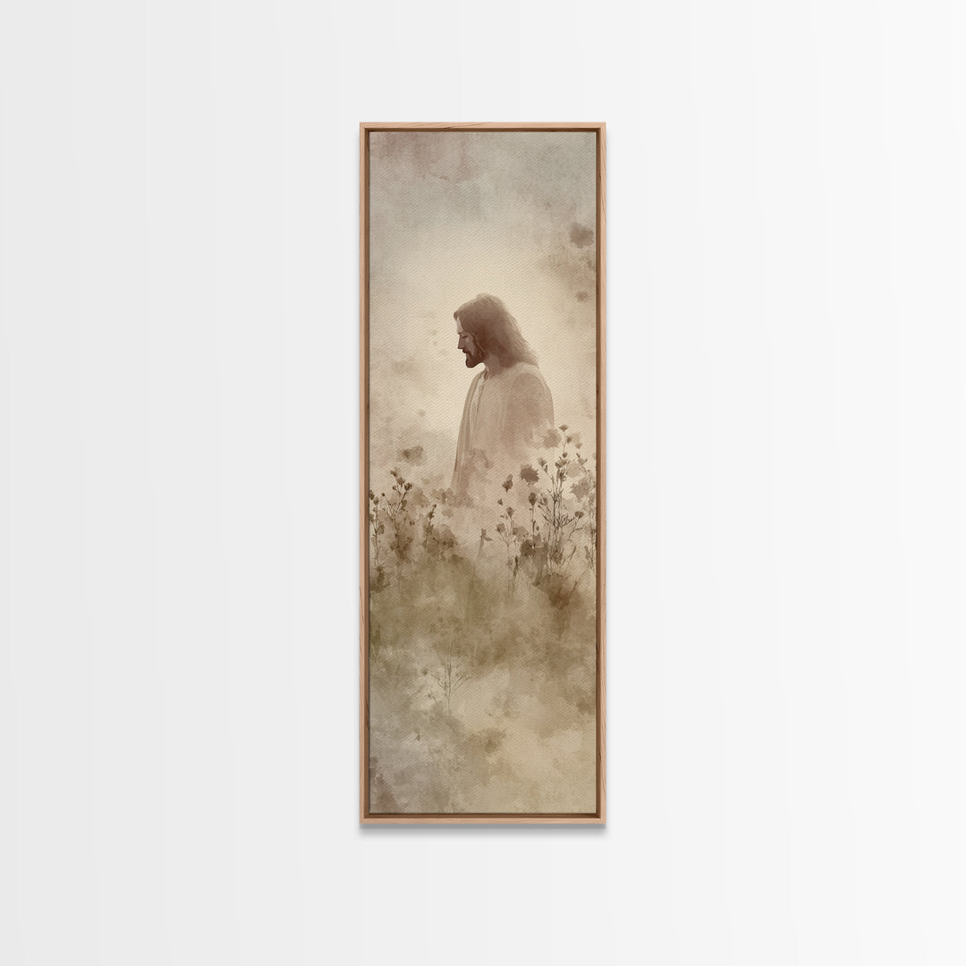 Quiet Redeemer – Framed Canvas Print – Skinny Art – Christian Art Canvas – Jesus Painting – Christian Wall Art – Christian Gift