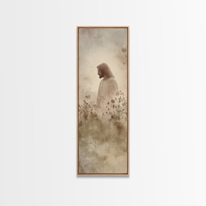 Quiet Redeemer – Framed Canvas Print – Skinny Art – Christian Art Canvas – Jesus Painting – Christian Wall Art – Christian Gift
