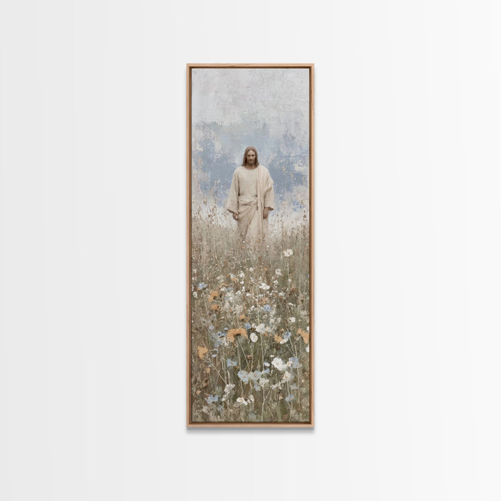 Walking In Hope – Framed Canvas Print – Skinny Art – Christian Art Canvas – Jesus Painting – Christian Wall Art – Christian Gift Ideas