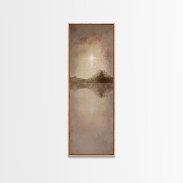Radiant Promise - Framed Canvas Print - Narrow Art - Christian Art - Christian Art Canvas - Christian Christmas Art - Christmas Wall Art