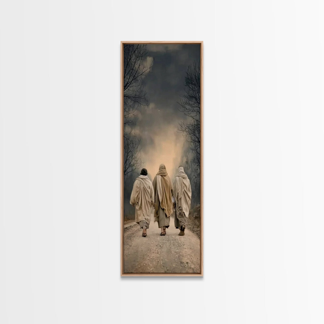 Pilgrims Of Grace – Framed Canvas Print – Tall Skinny Art Print – Christian Wall Art – Christian Art Canvas – Jesus Painting – Christian De