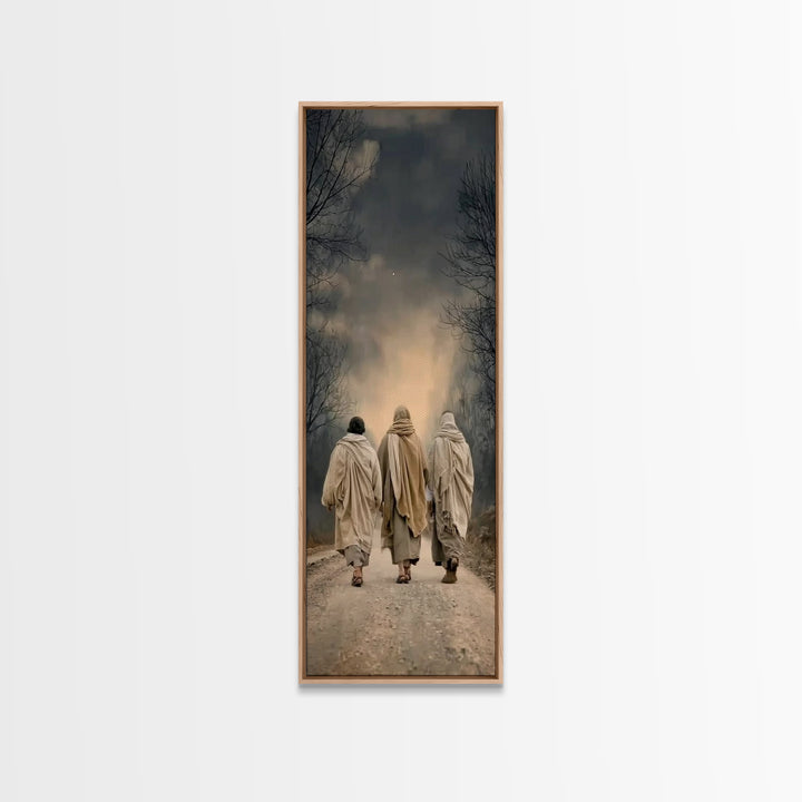 Pilgrims Of Grace – Framed Canvas Print – Tall Skinny Art Print – Christian Wall Art – Christian Art Canvas – Jesus Painting – Christian De