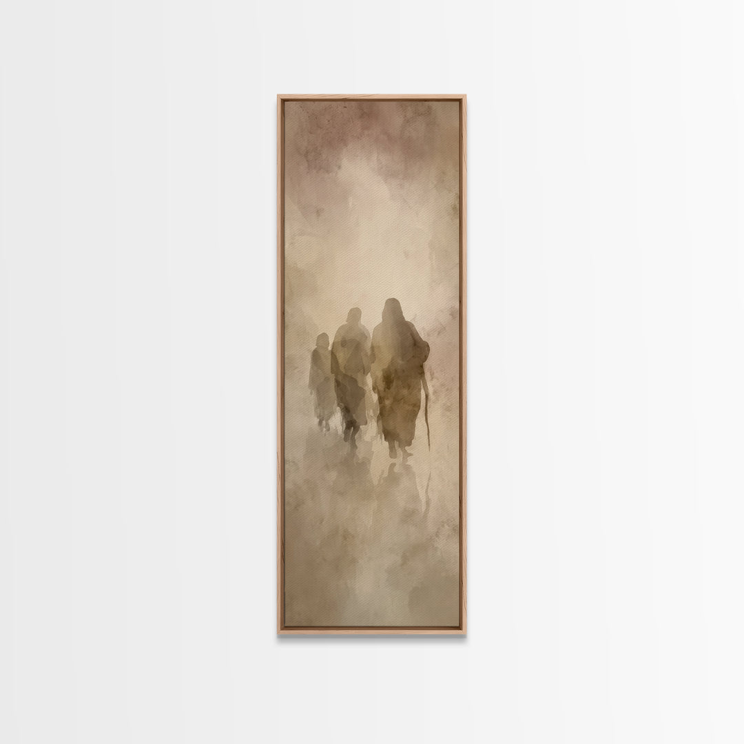 Footsteps Of Mercy – Framed Canvas Print – Skinny Art – Christian Art Canvas – Christian Wall Art – Jesus Painting – Christian Gift Ideas