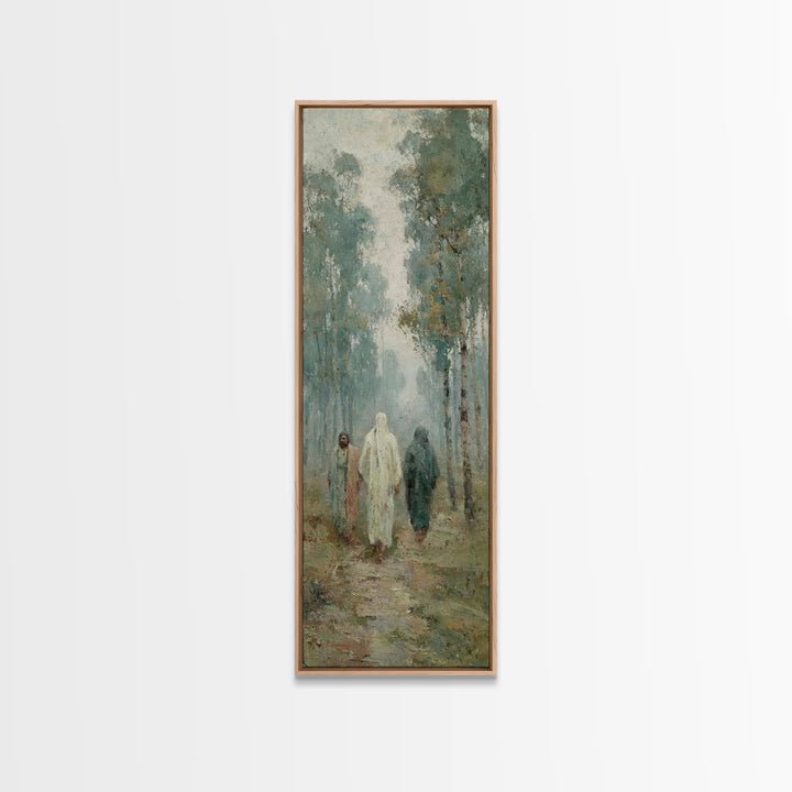 Forest Of Calling | Framed Canvas Print | Tall Narrow Wall Art | Christian Wall Art | Christian Art Canvas | Jesus Painting | Christian Dec