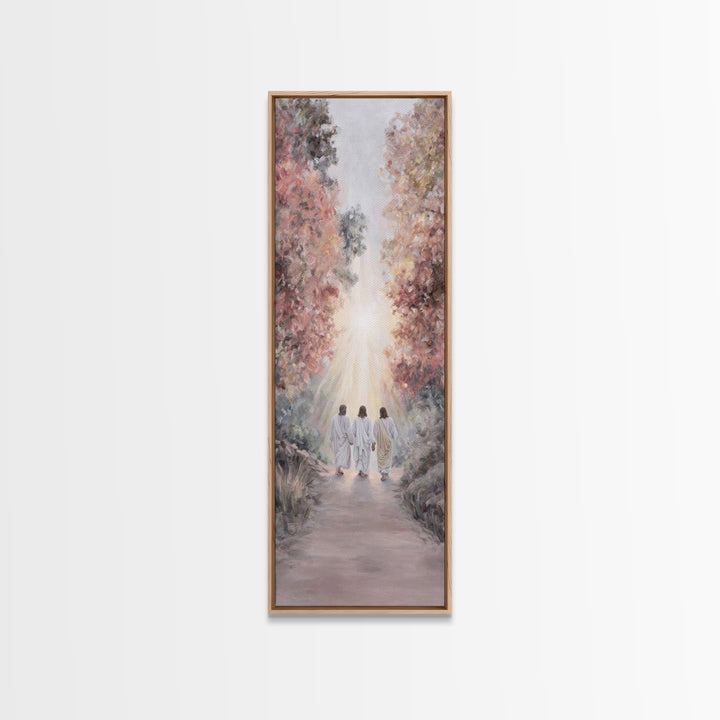 Light Of The Way – Framed Canvas Print – Christian Wall Art – Christian Painting – Christian Art Canvas – Tall Skinny Art Print – Christmas