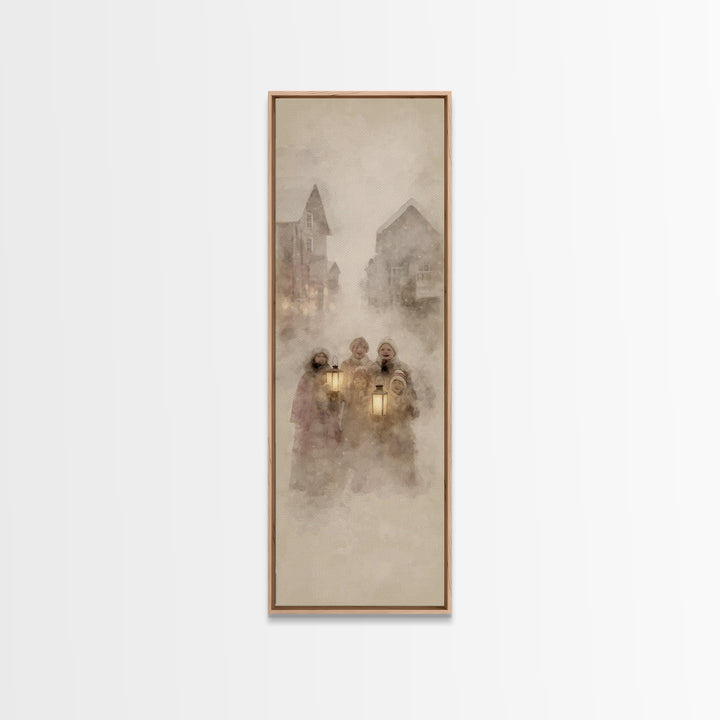 Guiding Winter Light – Framed Canvas Print – Christian Art Canvas – Christmas Wall Art – Modern Christian Art – Narrow Art – Christian Chri