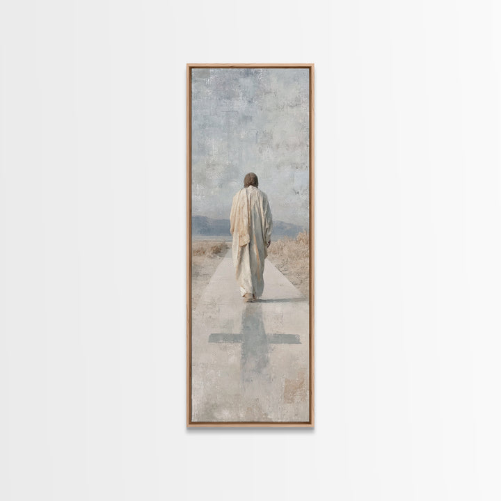 Path Of Messiah – Framed Canvas Print – Jesus Painting – Christian Wall Art – Christian Art Canvas – Skinny Art – Christian Painting