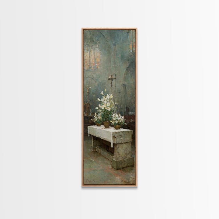 Sanctuary Blossoms - Framed Canvas Print - Skinny Art - Christian Decor - Christian Art Canvas - Christian Wall Art - Christian Art