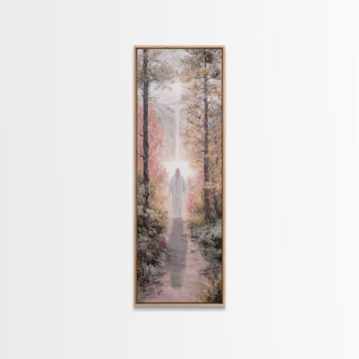 Walk Of Grace | Framed Canvas Print | Christian Wall Art | Skinny Art | Modern Christian Art | Jesus Painting | Christian Christmas Art