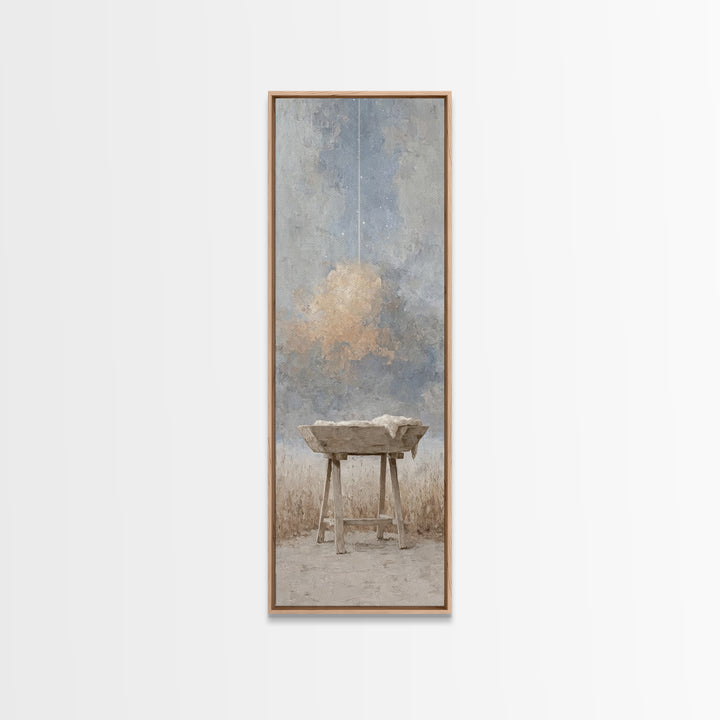 Starborn Hope | Framed Canvas Print | Christian Art Canvas | Narrow Art | Christian Christmas Art | Modern Christian Art | Christmas Wall A