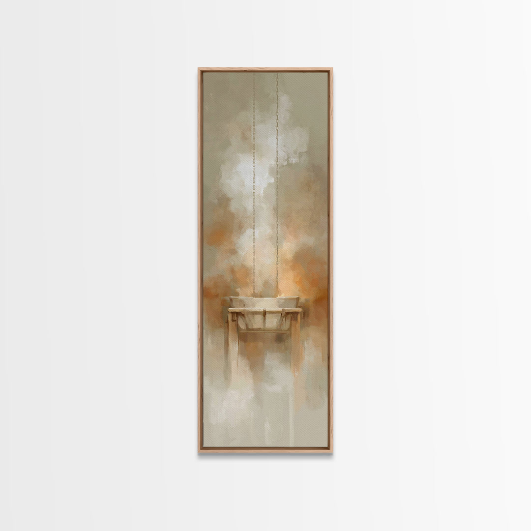 Humble Advent Cradle – Framed Canvas Print – Christian Wall Art – Skinny Art – Christmas Art – Christian Christmas Decor – Modern Christian