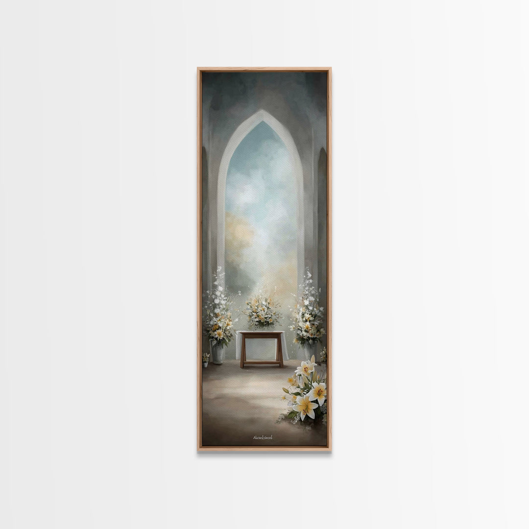 Altar of Grace - Framed Canvas Print - Narrow Art - Christian Art - Christian Wall Art - Christian Art Canvas - Christian Decoration