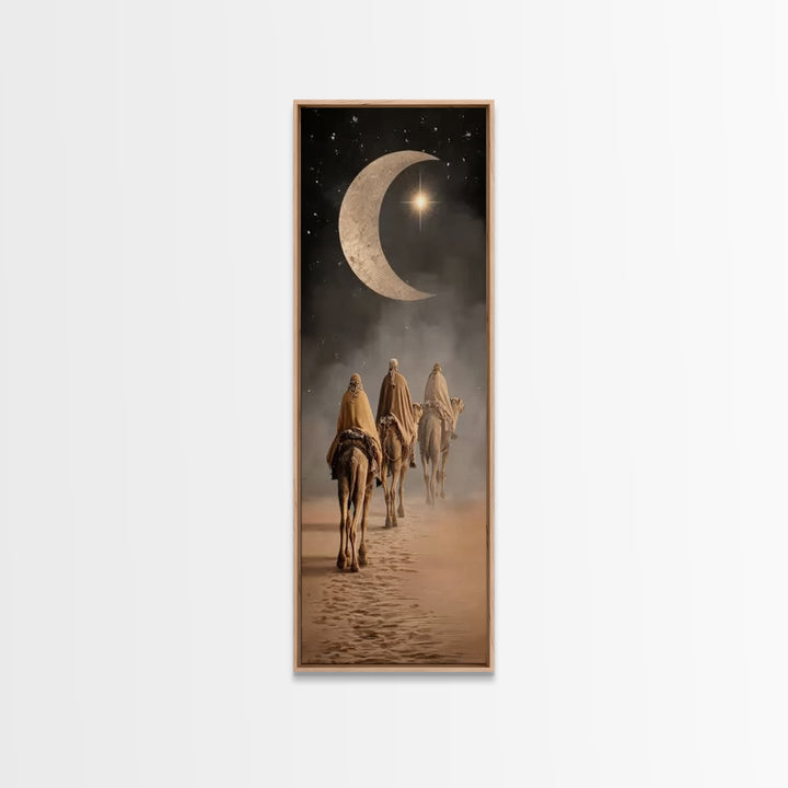 Dawn Of Guidance, Framed Canvas Print, Christian Wall Art, Narrow Art, Christian Art Canvas, Christian Christmas Art, Subtle Christian Art