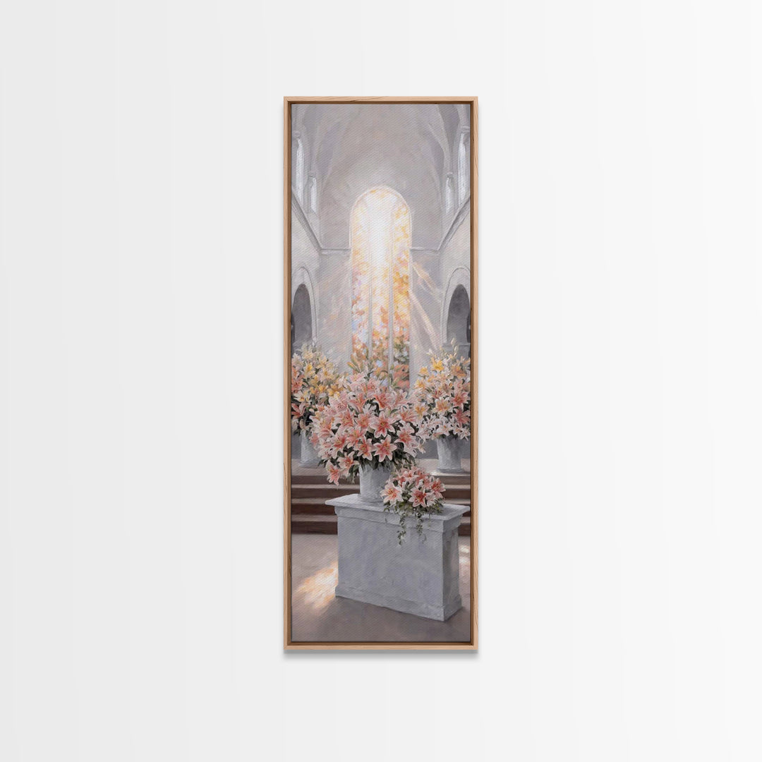Light Within - Framed Canvas Print - Tall Narrow Wall Art - Christian Art - Christian Christmas Art - Christian Wall Art - Christian Art Ca