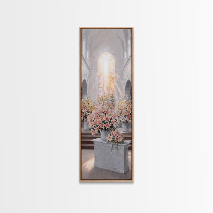 Light Within - Framed Canvas Print - Tall Narrow Wall Art - Christian Art - Christian Christmas Art - Christian Wall Art - Christian Art Ca
