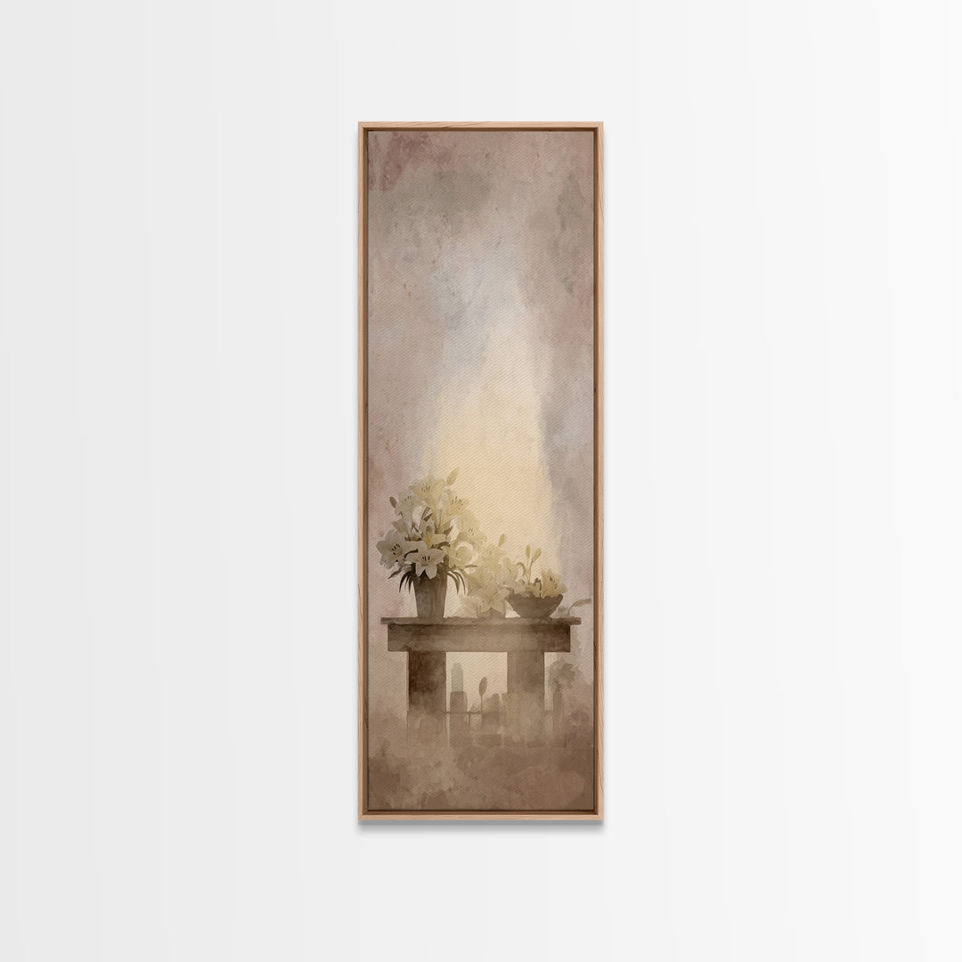 Morning Sanctuary - Framed Canvas Print - Skinny Art - Christian Art Canvas - Christian Wall Art - Christian Art - Christian Christmas Art