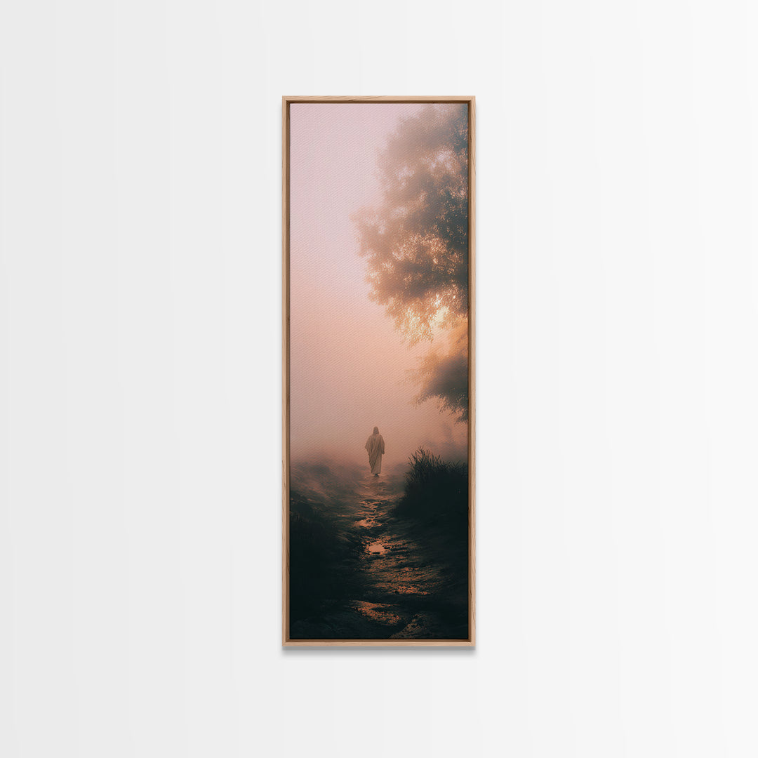 Path Of Mercy – Framed Canvas Print – Christian Wall Art – Jesus Painting – Christian Art Canvas – Tall Narrow Wall Art – Christmas Art