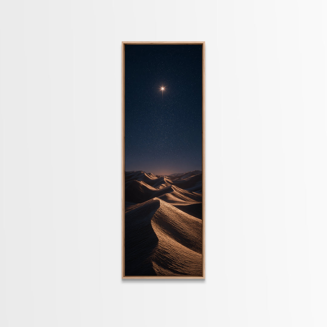 Silent Dawn Star | Framed Canvas Print | Christmas Art | Christian Art Canvas | Christian Wall Art | Tall Narrow Wall Art | Christian Chris