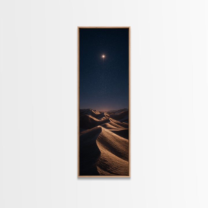 Silent Dawn Star | Framed Canvas Print | Christmas Art | Christian Art Canvas | Christian Wall Art | Tall Narrow Wall Art | Christian Chris