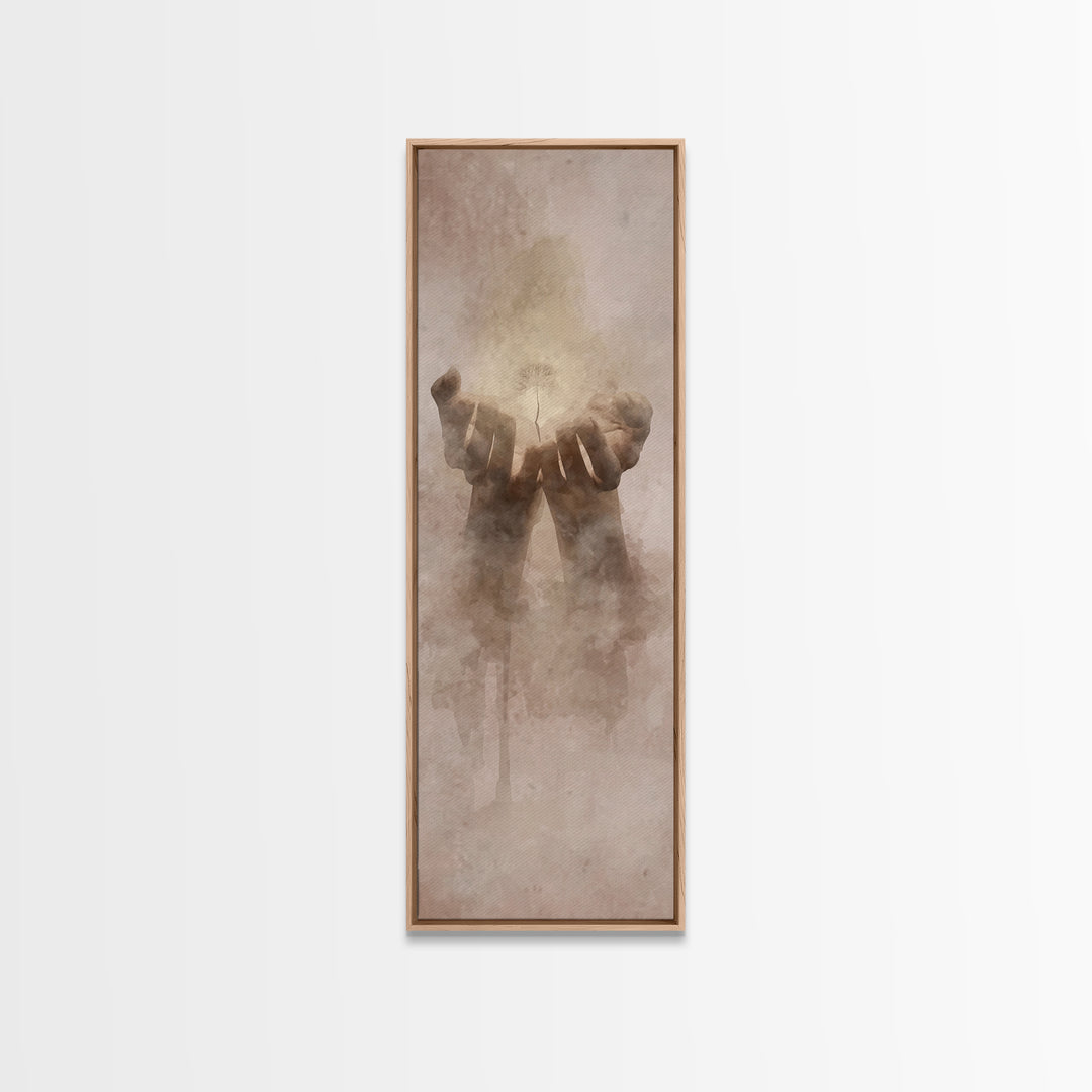 Spirit Of New Life – Framed Canvas Print – Tall Skinny Art Print – Christian Art Canvas – Christian Wall Art – Subtle Christian Art – Jesus